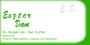 eszter dan business card